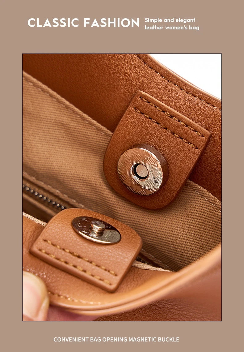 Hifashion Trendy Genuine Leather Crescent Underarm Shoulder Bags For Women 2025 Luxury Designer Hobos Half Moon Tote Handbags