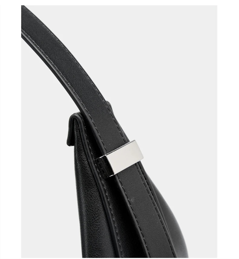 Hifashion Elegant Cow Genuine Leather Large Crescent Shoulder Bags For Women 2025 Trend Designer Hobo Tote Work Ladies Handbags