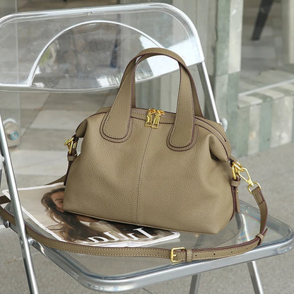 Hifashion 100% Cowhide Genuine Leather Handbags For Women 2025 Trend Designer Wide Strap Pillow Ladies Shoulder Crossbody Bags