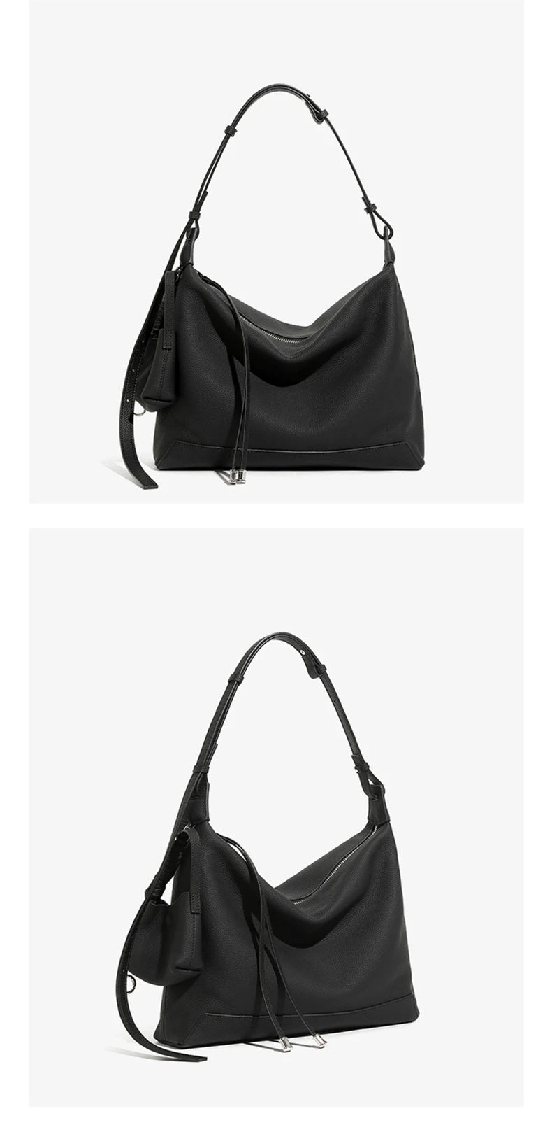 Hifashion Cowhide Genuine Leather Crescent Hobo Bags 2025 Trend Designer Commuting Shoulder Crossbody Bags Soft Ladies Handbags