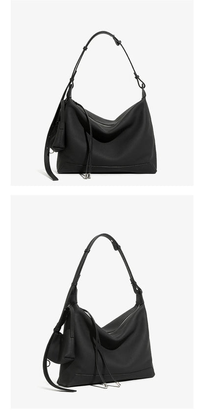 Hifashion Cowhide Genuine Leather Crescent Hobo Bags 2025 Trend Designer Commuting Shoulder Crossbody Bags Soft Ladies Handbags
