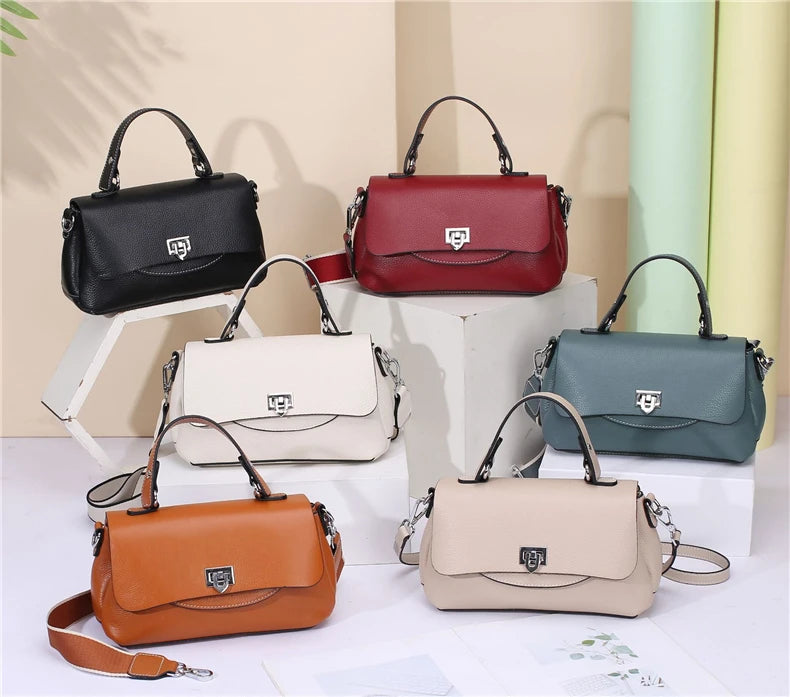 Hifashion 3 Layers Genuine Genuine Leather Shoulder Bags For Women 2025 Trend Designer Flap Crossbody Purse Work Ladies Handbags