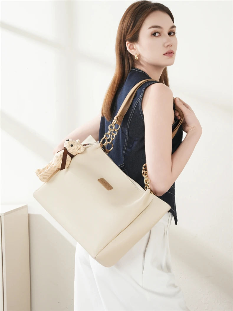 Hifashion Cowhide Genuine Leather Shoulder Bags For Women 2025 Trend Designer Large Capacity Shopping Tote Work Ladies Handbags