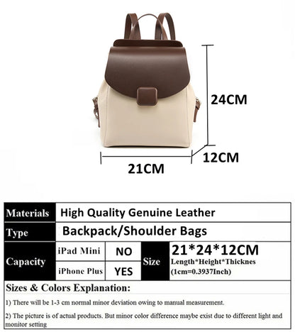 Hifashion Small Cowhide Genuine Leather Backpack For Women 2025 Trend Fashion Designer Female Travel Bagpack Girls School Bags