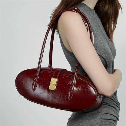 Hifashion Vintage Cowhide Genuine Leather Underarm Shoulder Bags For Women 2025 Trend Designer Luxury Tote Work Ladies Handbags