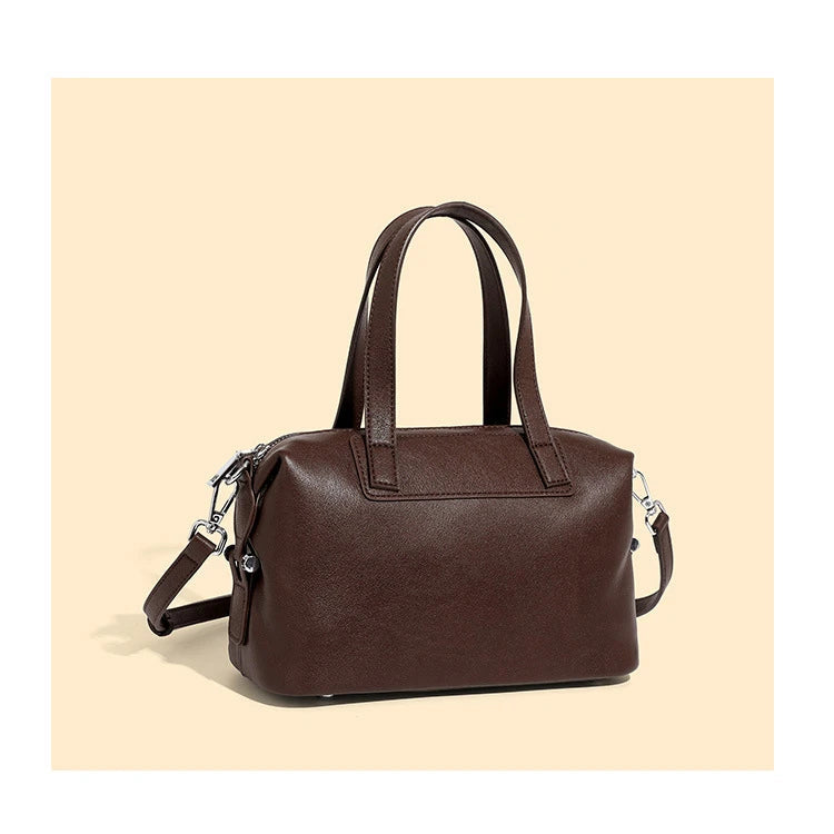 Hifashion Vintage Cow Genuine Leather Pillow Tote Handbags For Women 2025 Trend Designer Boston Ladies Shoulder Crossbody Bags