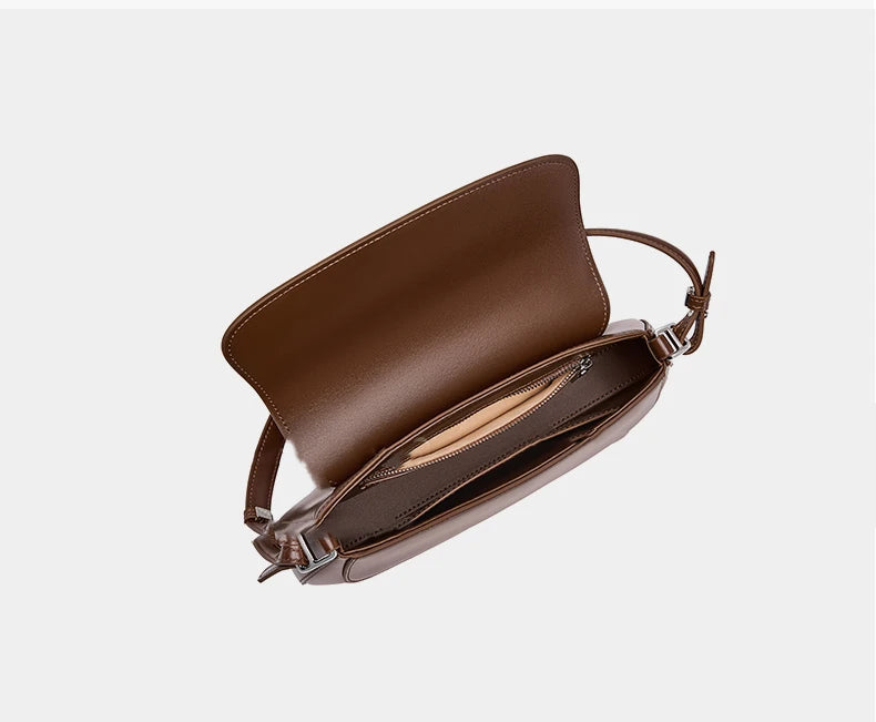 Hifashion Luxury Genuine Leather Underarm Shoulder Bags For Women 2025 Trend Designer Crossbody Purses  Saddle Ladies Handbags