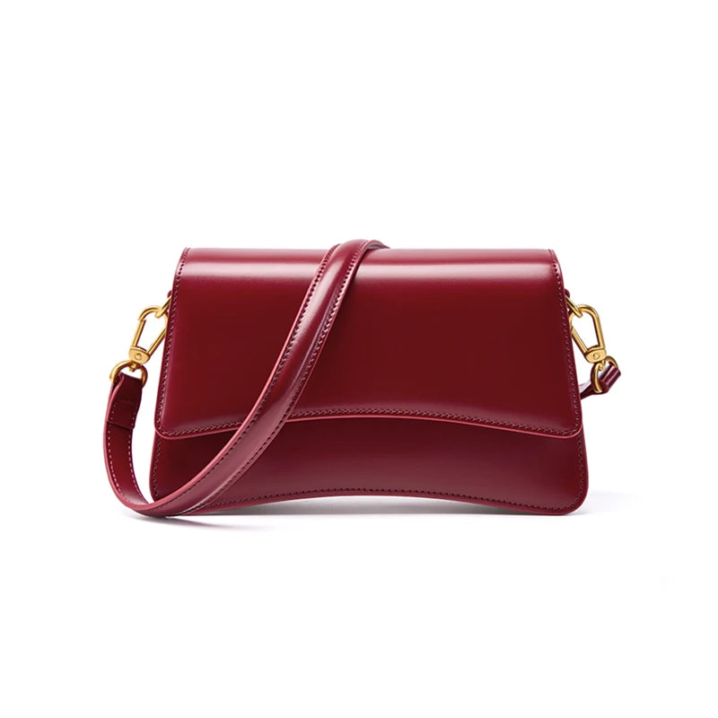 Hifashion Vintage Genuine Leather Underarm Shoulder Bags For Women 2025 Luxury Designer Crossbody Purses Saddle Ladies Handbags