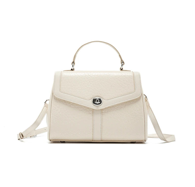 Hifashion Cowhide Genuine Leather Tote Handbags For Women New 2025 Luxury Designer Work Satchel Top Handle Female Shoulder Bags