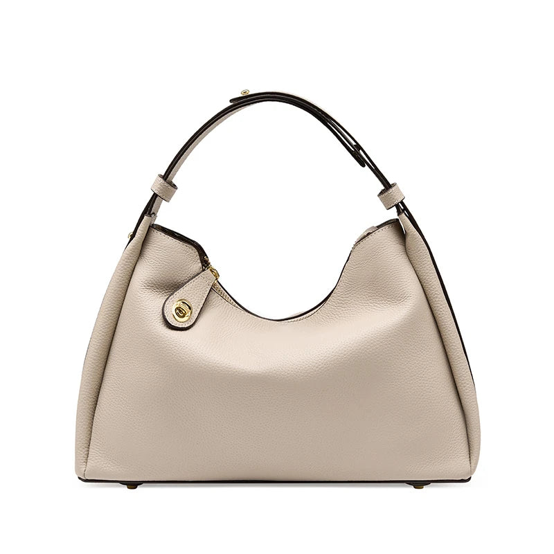 Hifashion 100% Genuine Leather Crescent Shoulder Crossbody Bags For Women 2025 Luxury Designer Top Handle Purses Ladies Handbags