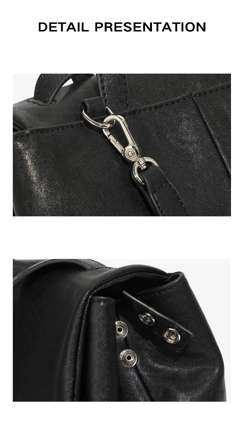Hifashion Vintage Genuine Leather Backpack For Women 2025 Trend Designer Top Flap College Girls School Bags Work Travel Bagpack
