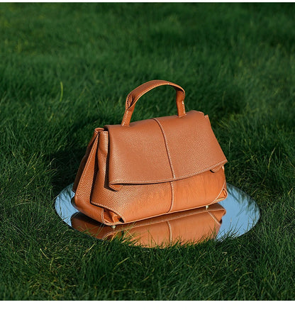 Hifashion Vintage Cowhide Genuine Leather Handbags For Women 2025 Trend Designer Top Handle Flap Ladies Shoulder Crossbody Bags