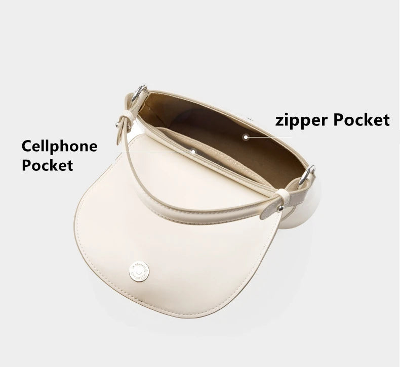 Hifashion Luxury Genuine Leather Bucket Small Shoulder Crossbody Bags For Women 2025 Trend Designer Short Handle Tote Handbags