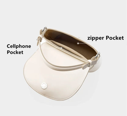 Hifashion Luxury Genuine Leather Bucket Small Shoulder Crossbody Bags For Women 2025 Trend Designer Short Handle Tote Handbags