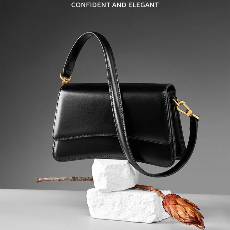 Hifashion Vintage Genuine Leather Underarm Shoulder Bags For Women 2025 Luxury Designer Crossbody Purses Saddle Ladies Handbags