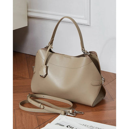 Hifashion Cowhide Genuine Leather Tote Handbags For Women 2025 Luxury Designer Crescent Office Ladies Shoulder Crossbody Bags