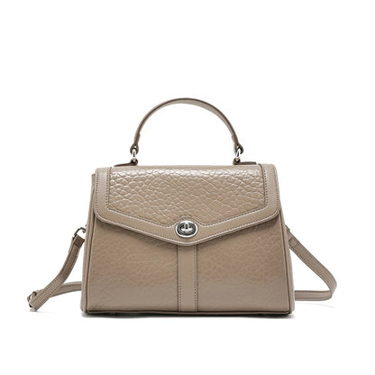 Hifashion Cowhide Genuine Leather Tote Handbags For Women New 2025 Luxury Designer Work Satchel Top Handle Female Shoulder Bags