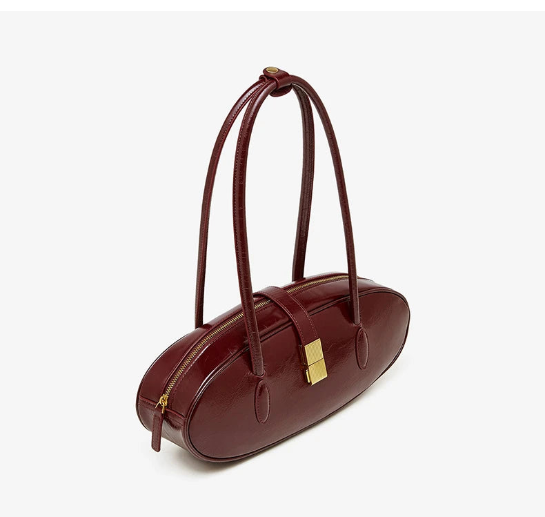 Hifashion Vintage Cowhide Genuine Leather Underarm Shoulder Bags For Women 2025 Trend Designer Luxury Tote Work Ladies Handbags