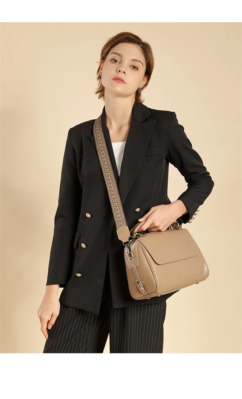 Hifashion Cowhide Genuine Leather Pillow Tote Handbags For Women 2025 Luxury Designer Satchel Work Ladies Shoulder Crossbody Bag