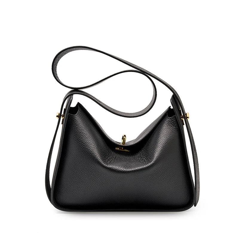 Hifashion Cowhide Genuine Leather Underarm Shoulder Bags For Women 2025 Luxury Designer Crossbody Purses Hobo Ladies Handbags