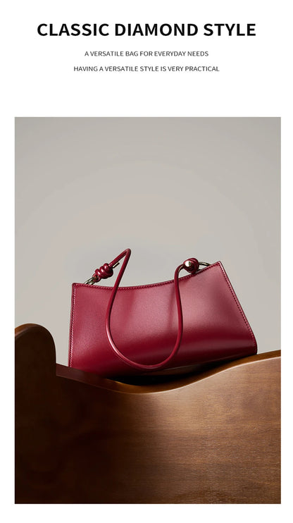 Hifashion Cowhide Genuine Leather Underarm Shoulder Bags For Women 2025 Luxury Designer Evening Party Purse Work Ladies Handbags