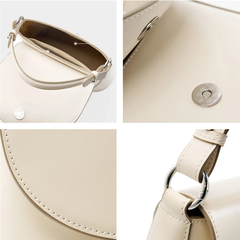 Hifashion Luxury Genuine Leather Bucket Small Shoulder Crossbody Bags For Women 2025 Trend Designer Short Handle Tote Handbags