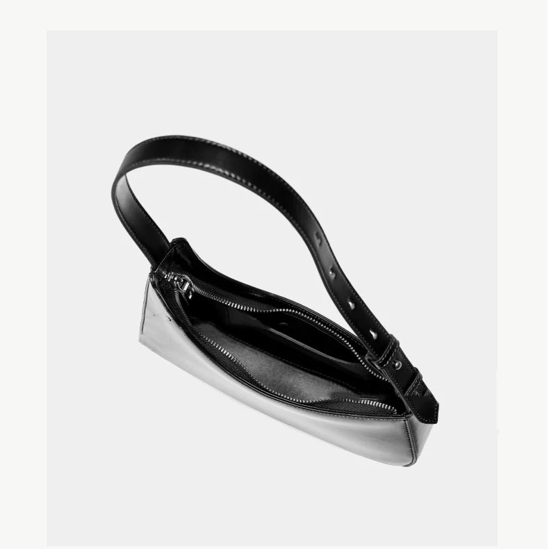 Hifashion Minimalist Genuine Leather Crescent Underarm Shoulder Bags For Women 2025 Luxury Designer Half Moon Ladies Handbags