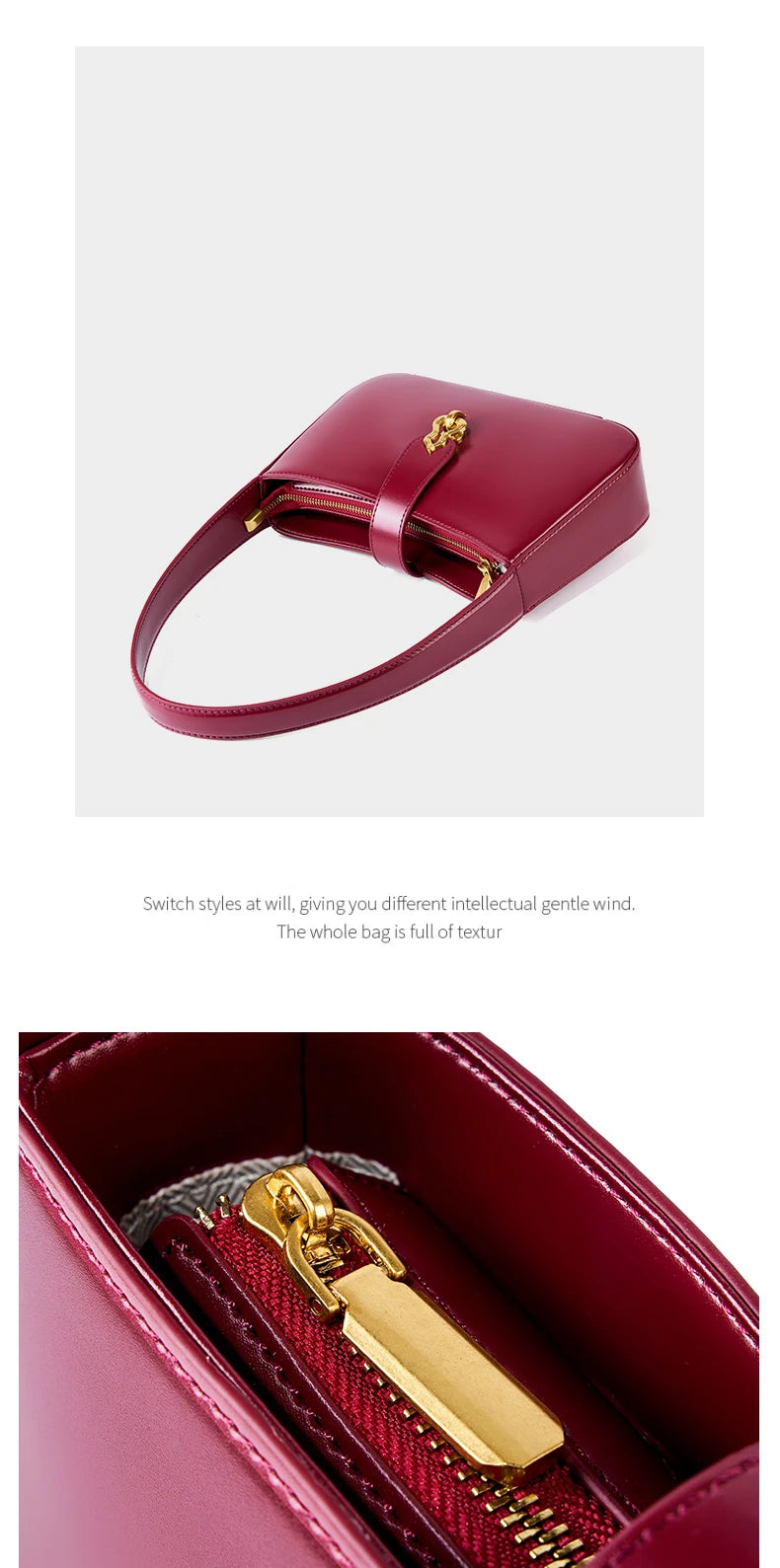 Hifashion Cowhide Genuine Leather Underarm Shoulder Bags For Women 2025 Luxury Designer Half Moon Purse Crescent Ladies Handbags