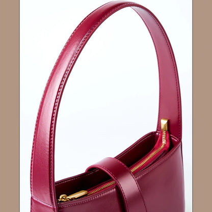 Hifashion Cowhide Genuine Leather Underarm Shoulder Bags For Women 2025 Luxury Designer Half Moon Purse Crescent Ladies Handbags