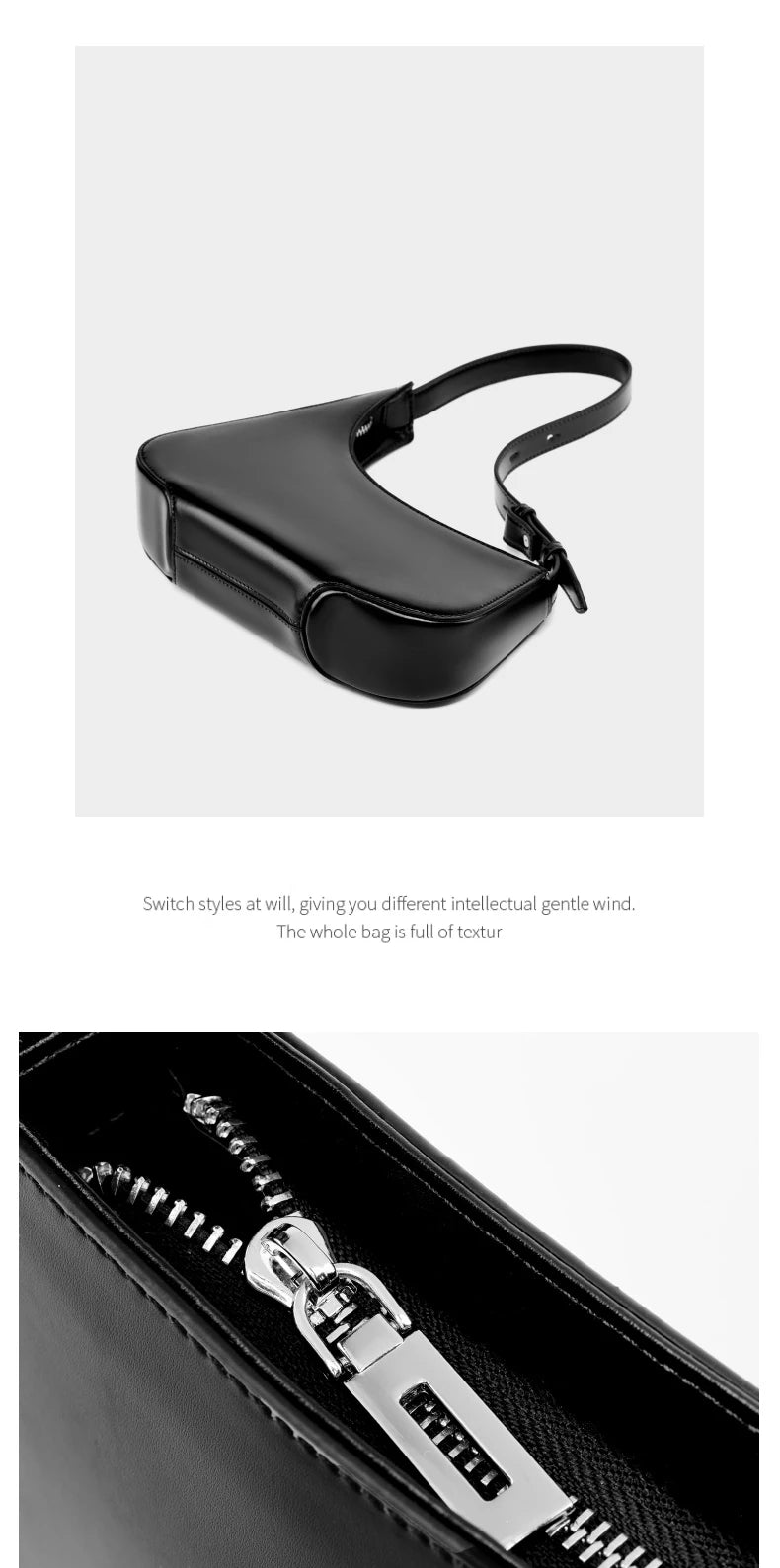 Hifashion Minimalist Genuine Leather Crescent Underarm Shoulder Bags For Women 2025 Luxury Designer Half Moon Ladies Handbags
