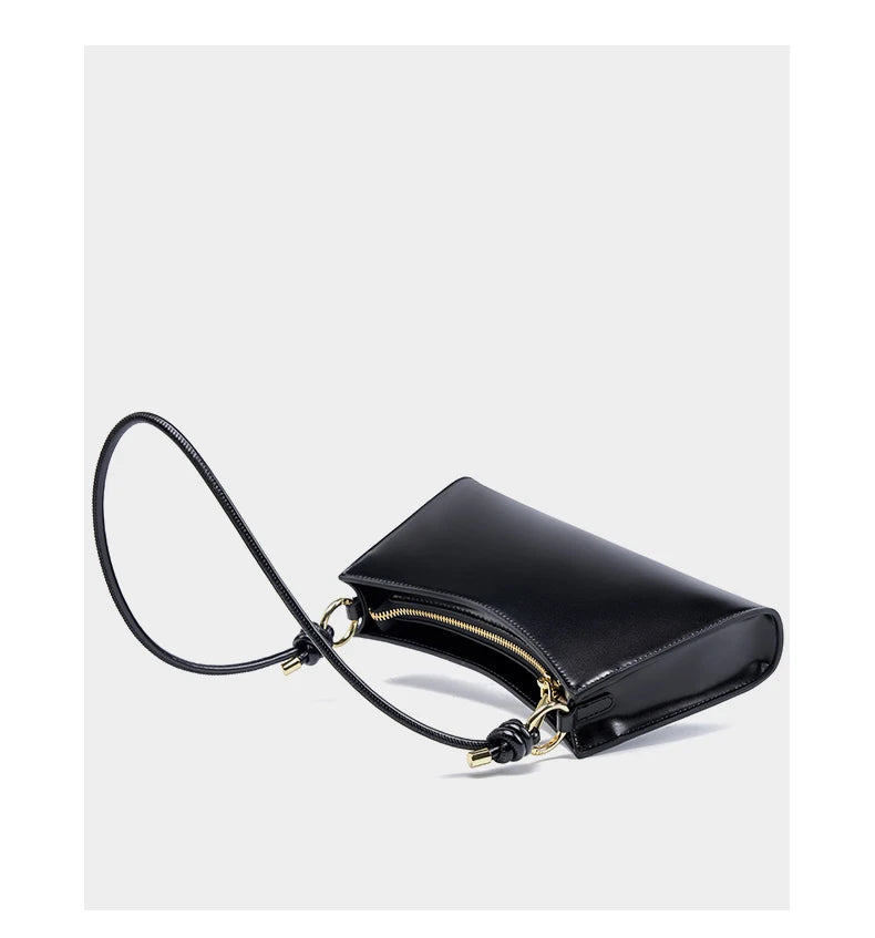 Hifashion Cowhide Genuine Leather Underarm Shoulder Bags For Women 2025 Luxury Designer Evening Party Purse Work Ladies Handbags