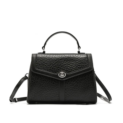 Hifashion Cowhide Genuine Leather Tote Handbags For Women New 2025 Luxury Designer Work Satchel Top Handle Female Shoulder Bags