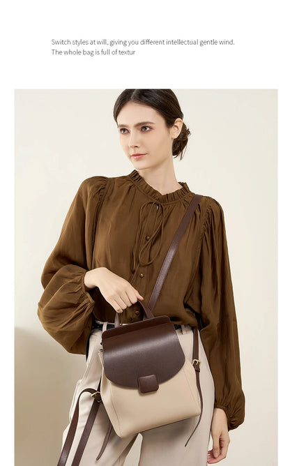 Hifashion Small Cowhide Genuine Leather Backpack For Women 2025 Trend Fashion Designer Female Travel Bagpack Girls School Bags