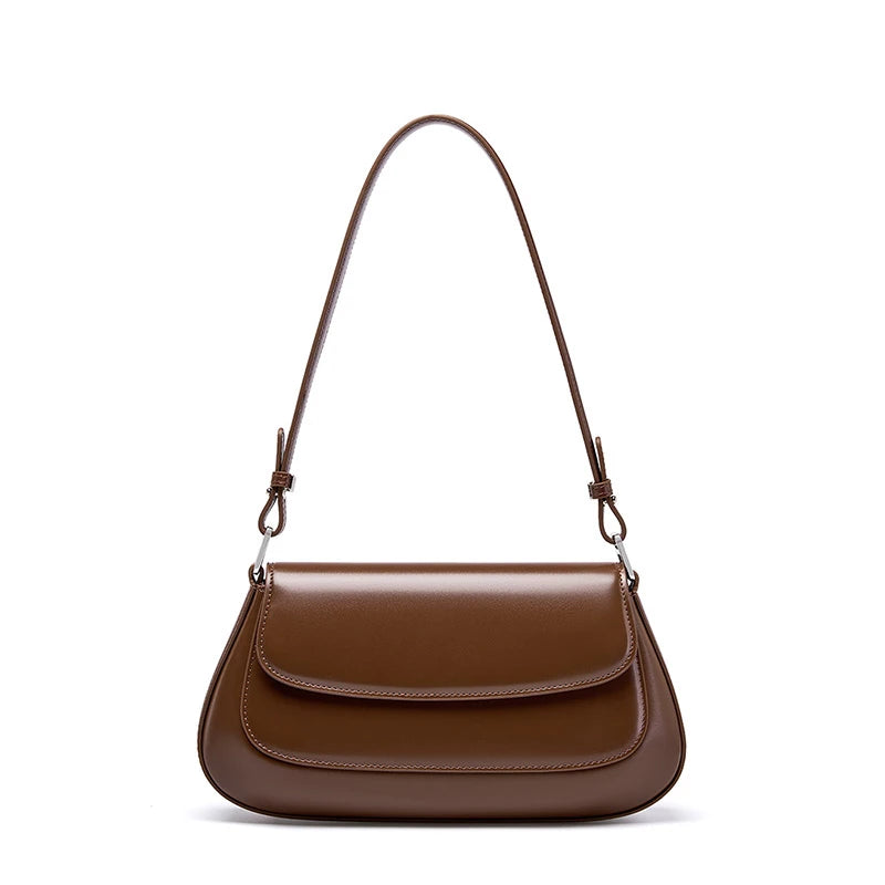 Hifashion Luxury Genuine Leather Underarm Shoulder Bags For Women 2025 Trend Designer Crossbody Purses  Saddle Ladies Handbags