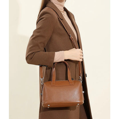 Hifashion Vintage Cow Genuine Leather Pillow Tote Handbags For Women 2025 Trend Designer Boston Ladies Shoulder Crossbody Bags
