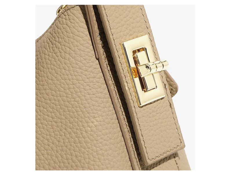 Hifashion Cowhide Genuine Leather Underarm Shoulder Bags For Women New 2025 Trend Designer Crossbody Purses Work Ladies Handbags