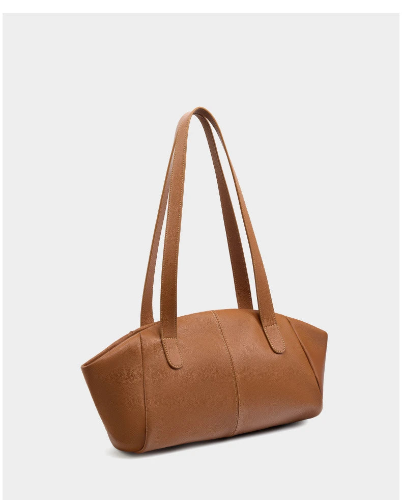 Hifashion 100% Real Genuine Leather Large Tote Shoulder Bags For Women 2025 Luxury Designer Trapeze Shopper Work Ladies Handbags