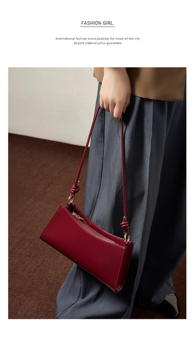 Hifashion Cowhide Genuine Leather Underarm Shoulder Bags For Women 2025 Luxury Designer Evening Party Purse Work Ladies Handbags