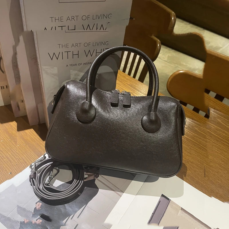 Hifashion Vintage Cow Genuine Leather Crossbody Shoulder Bags For Women 2025 Luxury Designer Pillow Satchel Tote Ladies Handbags