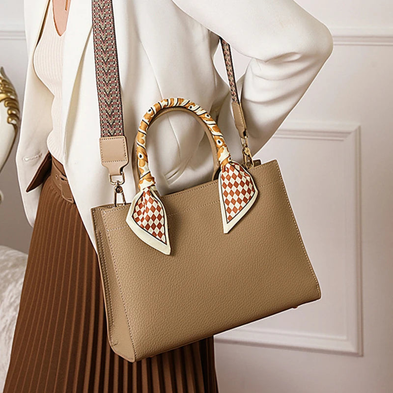 Hifashion Cowhide Genuine Leather Shoulder Bags For Women 2025 Trend Designer Top Handle Commuting Tote Ladies Crossbody Bags