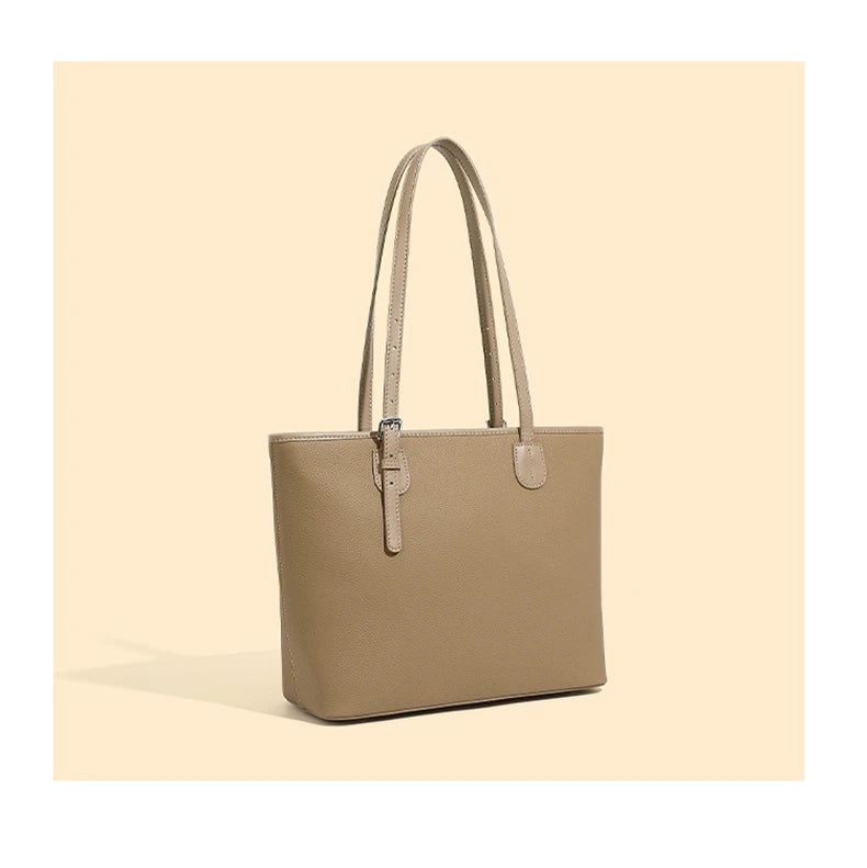 Hifashion Cowhide Genuine Leather Large Tote Bags For Women 2025 Luxury Designer Shopping Shoulder Bags A4 Work Ladies Handbags