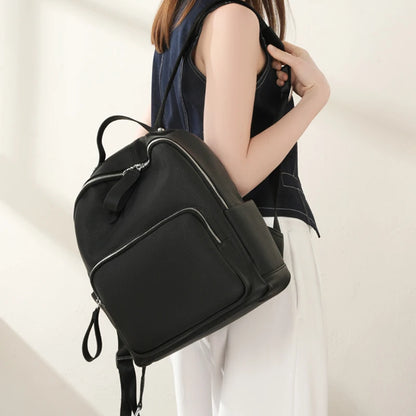 Hifashion 100% Cowhide Genuine Leather Backpack For Women 2025 Trend Designer Soft Travel Work Daypack Teenage Girls School Bags