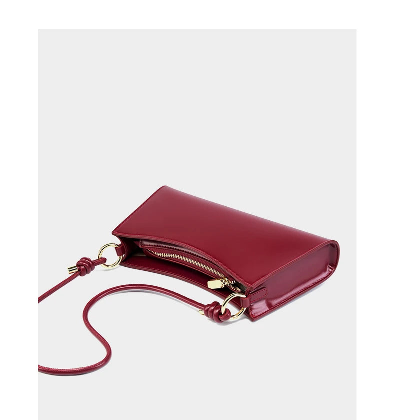 Hifashion Cowhide Genuine Leather Underarm Shoulder Bags For Women 2025 Luxury Designer Evening Party Purse Work Ladies Handbags