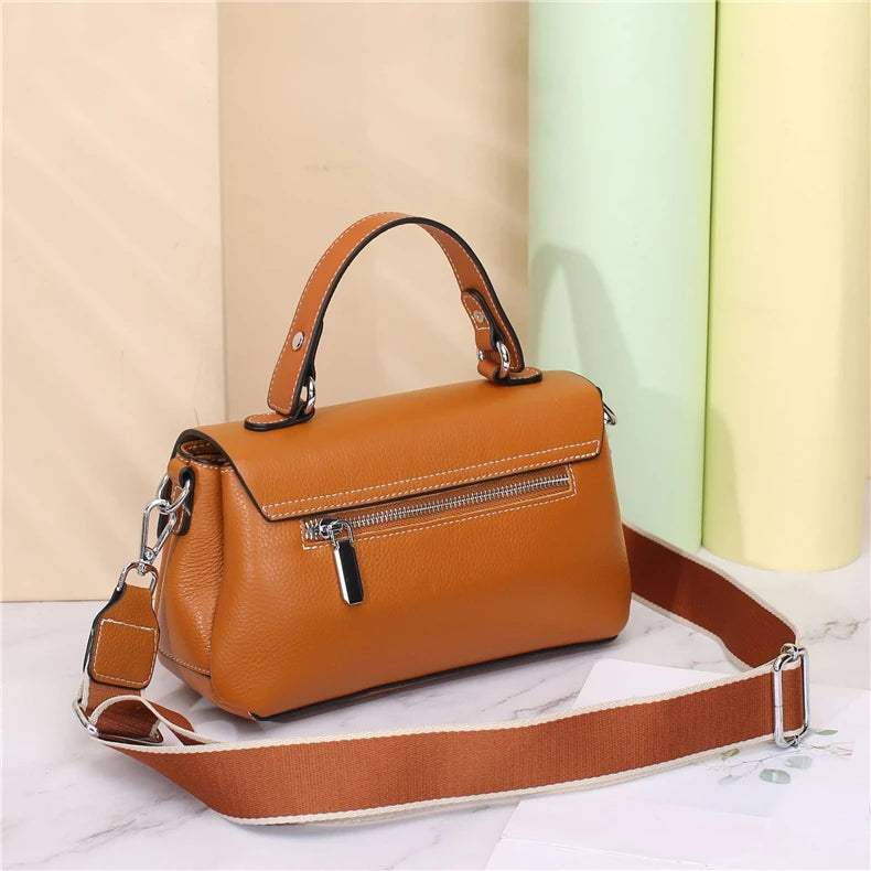 Hifashion 3 Layers Genuine Genuine Leather Shoulder Bags For Women 2025 Trend Designer Flap Crossbody Purse Work Ladies Handbags