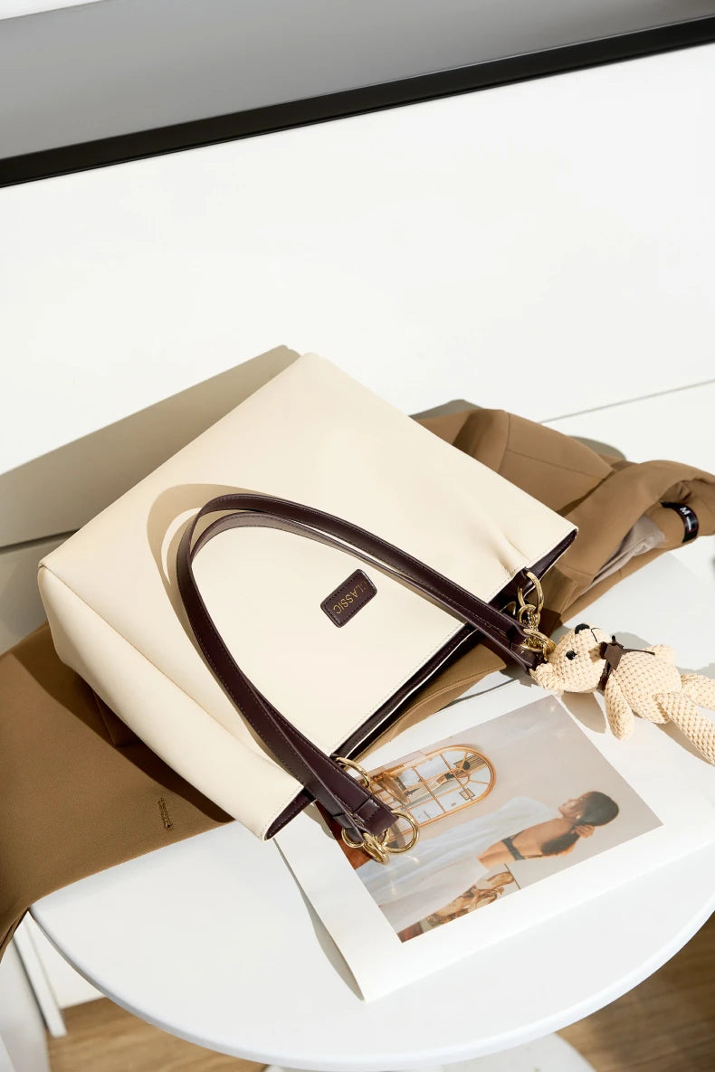 Hifashion Cowhide Genuine Leather Shoulder Bags For Women 2025 Trend Designer Large Capacity Shopping Tote Work Ladies Handbags