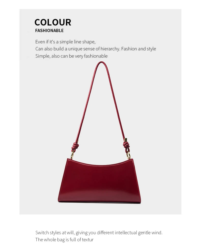 Hifashion Cowhide Genuine Leather Underarm Shoulder Bags For Women 2025 Luxury Designer Evening Party Purse Work Ladies Handbags