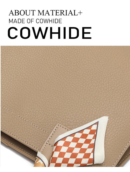 Hifashion Cowhide Genuine Leather Shoulder Bags For Women 2025 Trend Designer Top Handle Commuting Tote Ladies Crossbody Bags