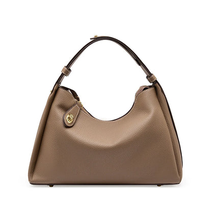 Hifashion 100% Genuine Leather Crescent Shoulder Crossbody Bags For Women 2025 Luxury Designer Top Handle Purses Ladies Handbags