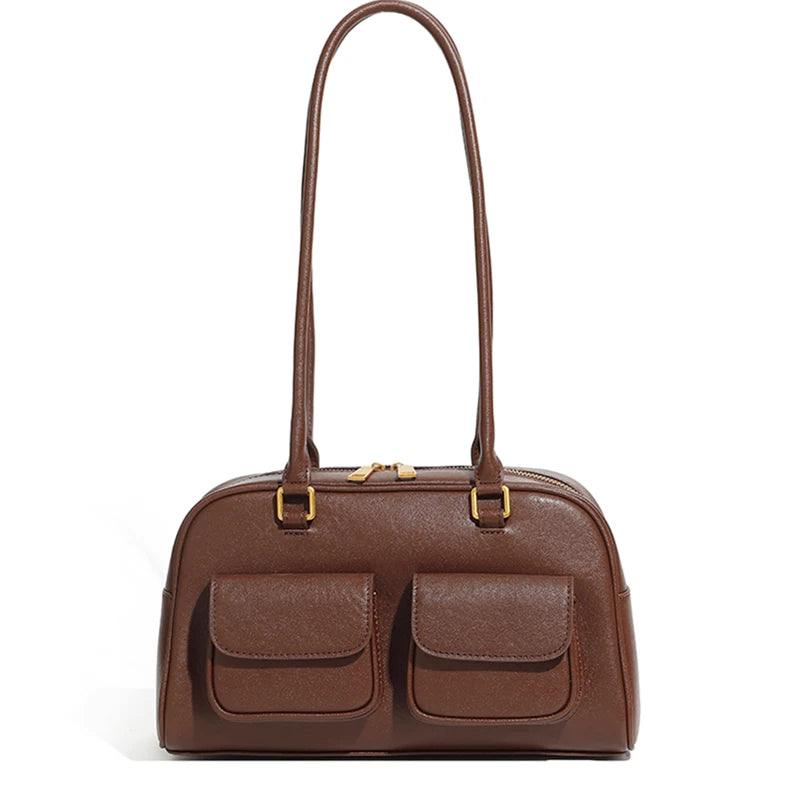 Hifashion Luxury Genuine Leather Underarm Shoulder Bags For Women 2025 Trend Designer Pillow Satchel Tote Office Ladies Handbags