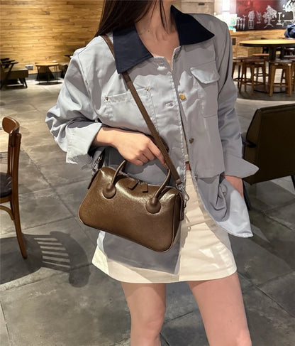 Hifashion Vintage Cow Genuine Leather Crossbody Shoulder Bags For Women 2025 Luxury Designer Pillow Satchel Tote Ladies Handbags